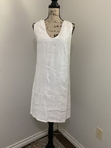 short white linen dress