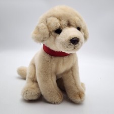 FAO Schwarz Golden Labrador Retriever Puppy Plush Stuffed Animal Dog Blonde 10"