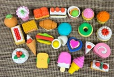 Japanese Iwako Erasers Mixed Lot Of 24 FOOD SWEETS DESSERTS