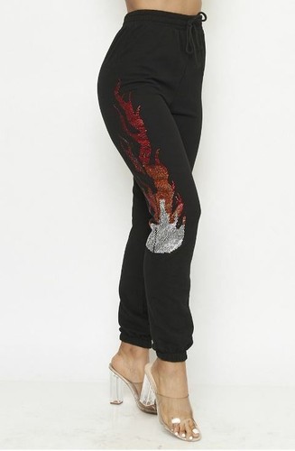 Flames So Bright Jogger Pants Size 
