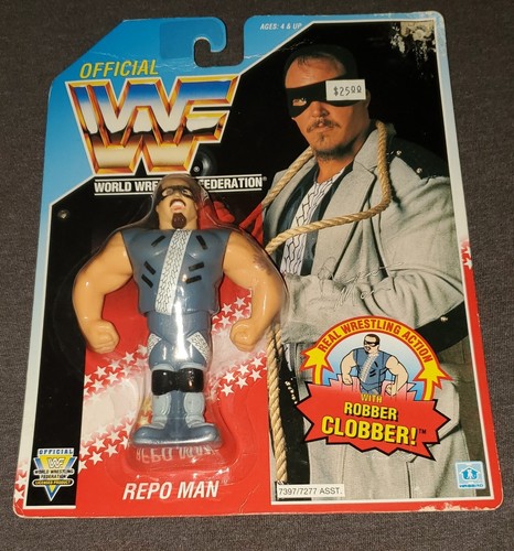 WWF Hasbro Repo Man Blue Card Series 6 MOC Rare! R...
