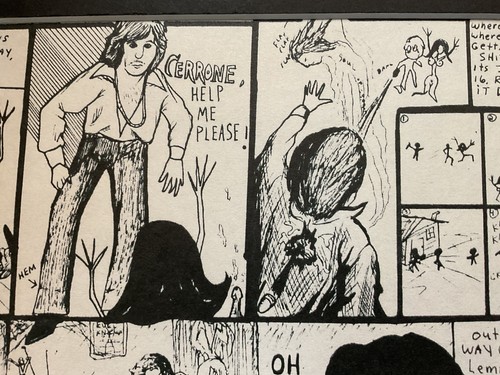 RARE NIRVANA KURT COBAIN ART PRINT BY KURT HIMSELF , Comic Strip Occult Horror - Picture 3 of 4
