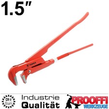 Eckrohrzange 1.5" Rohrzange Wasserpumpen Rohrschlüssel Zange 90° U-Maul 420 Lang