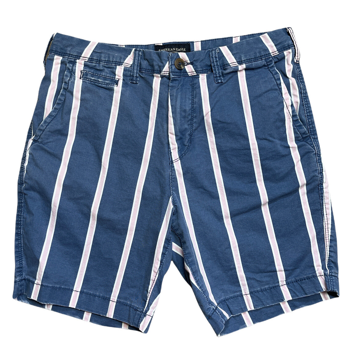 AMERICAN EAGLE Next Level Stretch Striped Chino Shorts Men Size 30 | eBay