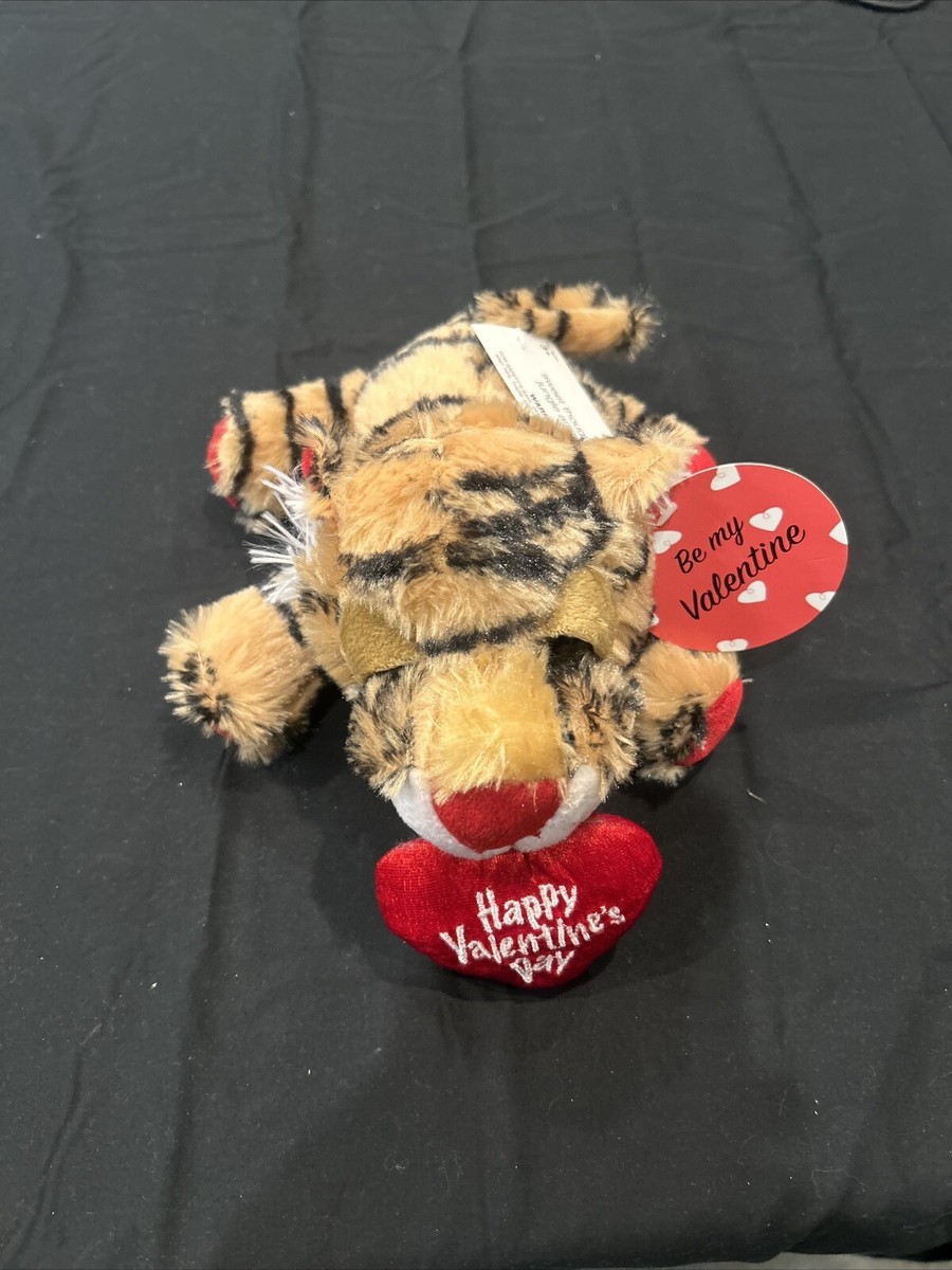 Valentine Tiger Sleepy Eyes Plush Stuffed Animal Hugs Kisses 11