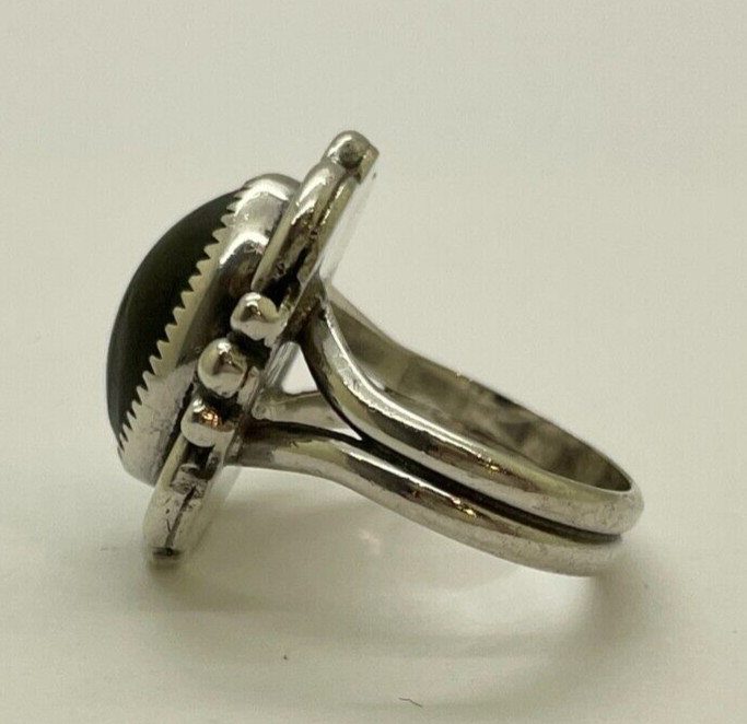 Native American Sterling Ring Signed "MT" - image 2