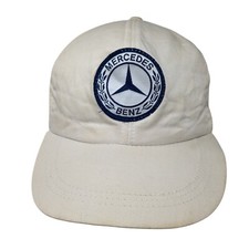 Mercedes Benz Patch Strapback Hat White One Size Adjustable 6 Panel