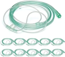 10 Pack High Flow Soft Oxygen tubing 7 FEET EACH with Standard Connection
