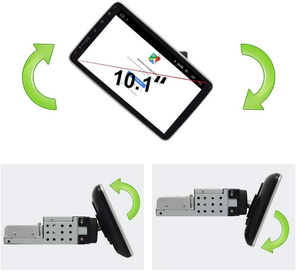 AUTORADIO ANDROID 10 POLLICI STEREO AUTO 1 DIN 2GB RAM WIFI SCHERMO ESTRAIBILE - Immagine 4 di 4