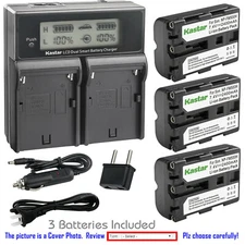 Kastar Battery LCD Dual Fast Charger for Sony FM500H DSLR-A100 Alpha A100 Camera