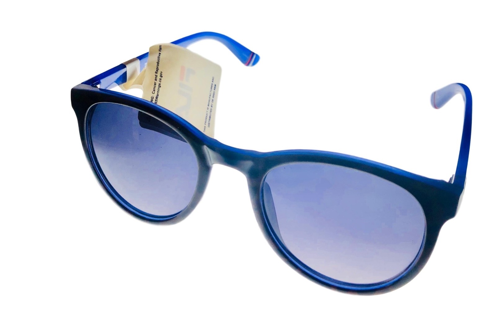 Fila Mens Round Tortoise Blue Sunglasses with Smoke Gradient Lenses SF9288 978