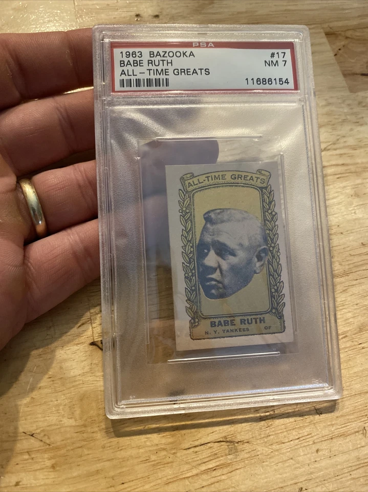 Babe Ruth Vintage 1963 Bazooka PSA 7 Vintage Baseball Card New York Yankees MLB - Image 3 of 4