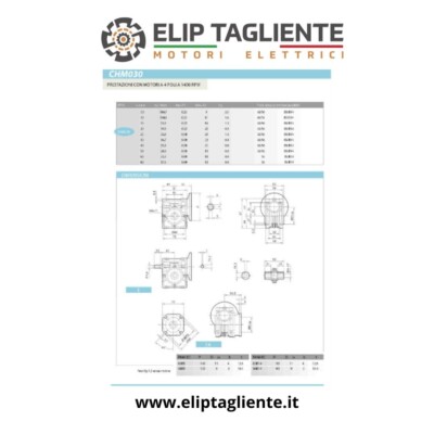 Motoriduttore 12V 110W 60RPM MEC63B14 - Magneti Permanenti, IP54, Prodotto In Italia