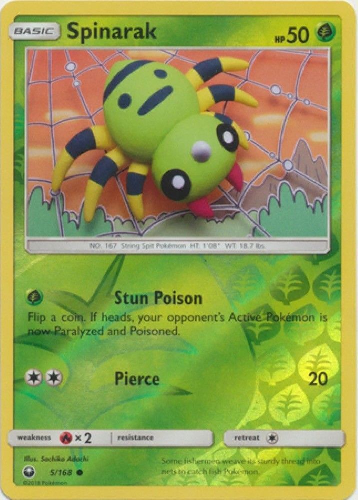Spinarak 5/168 S&M Celestial Storm REVERSE HOLO PERFECT MINT! Pokemon