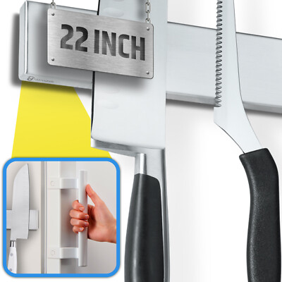 HMmagnets Fridge Applicable 22'' Stainless Steel Magnetic Knife Holder, Knife Bar