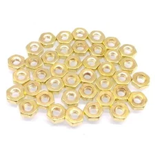 500pcs M2 Metric Thread Insert Screw Fastener Brass Hex Nut
