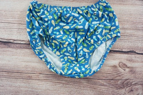 Vtg Gymboree Blue Flip Flop Pool Party Knit Dress Polka Dot Elastic Headband 3T - Picture 8 of 11