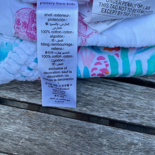 Pottery Barn Kids Lilly Pulitzer Party Patchwork Quilt Toddler Monogrammed NWOT - Picture 5 of 6