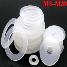 Nylon Plastic Flat Washers Insulating Washer Rubber Round Gasket Soft M3 M4-M20