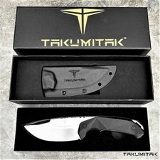 Takumitak 8.75" Hunting Knife Full Tang D2 Steel Molle Kydex Fixed Blade Knife