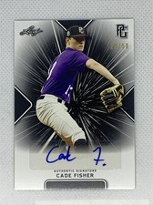 2021 LEAF PERFECT GAME AUTO CADE FISHER BLACK PAPER 20/50