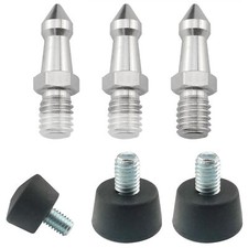 6PCS Non Slip Camera Feet 3/8 Inch Foot Spike 3pcs each Threaded Rubber Feet ...