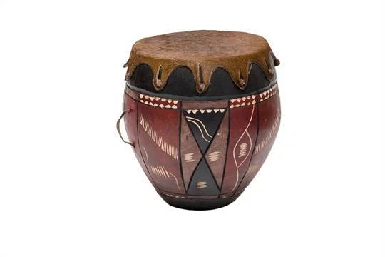 Hand Carved Decorative Drums from South Africa Tribal Anthropology
