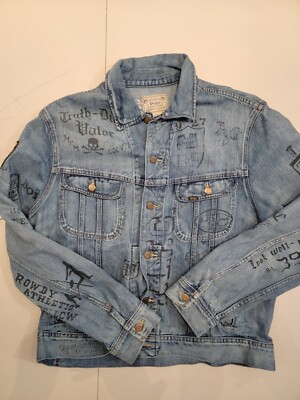 Graffiti Jeansjacke Print New Polo Ralph Lauren Graffiti Print