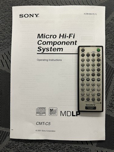 SONY CMT-C5 Minidisco CD Estéreo HiFi GWO Incluye Control Remoto Retro Estilo de Vida HiFi - Imagen 9 de 9