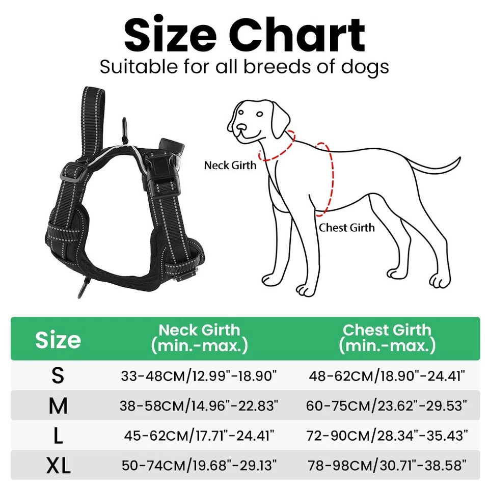 No Pull Light Up LED Dog Harness with Reflective Strips, Padded Breathable Mesh - Image 3 of 4