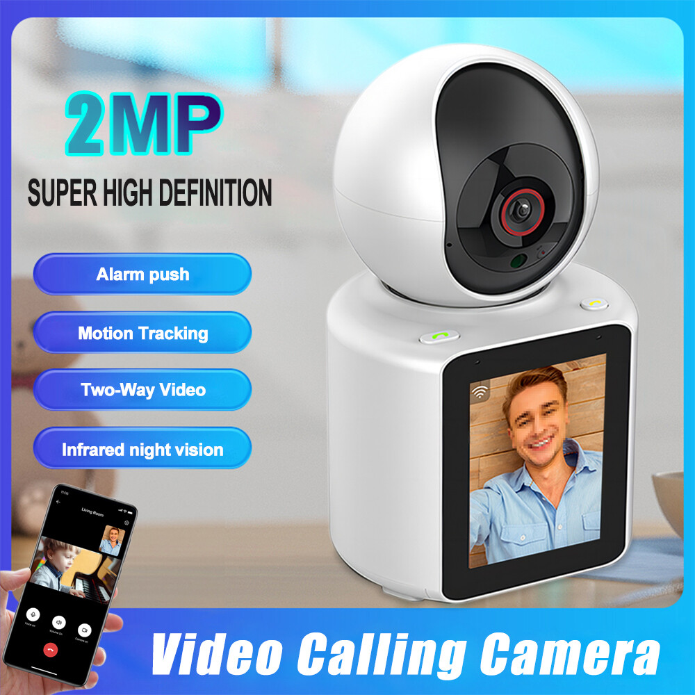 Baby Monitor Camera w/ Screen Pan Tilt Remote Night Vision Two-Way Video & Audio-image