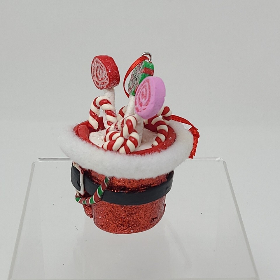 Candy Cane Lane Lollipops in Hat Sweets Themed Christmas Ornament