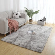 Fluffy Rugs Anti-Slip SHAGGY RUG Super Soft Carpet Mat Living Room Floor Bedroom