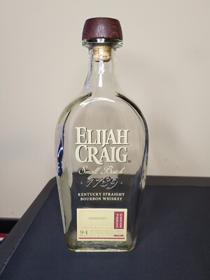 Elijah Craig Small Batch 1789 Kentucky Straight Bourbon Whiskey Bottle [Empty]