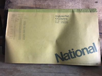 Vintage Eye-Ease Analysis Pad Columns No. 45-110 National