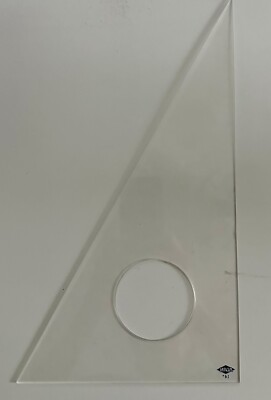 14'' Alvin Professional Grade Acrylic Triangle Drafting Drawing 45/90 degree