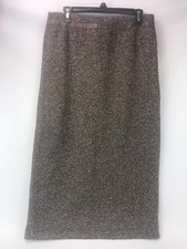 Sag Harbor Sz 10 Tweed Career Skirt Java Brown Waist 32" Hips 40" L 33 1/2