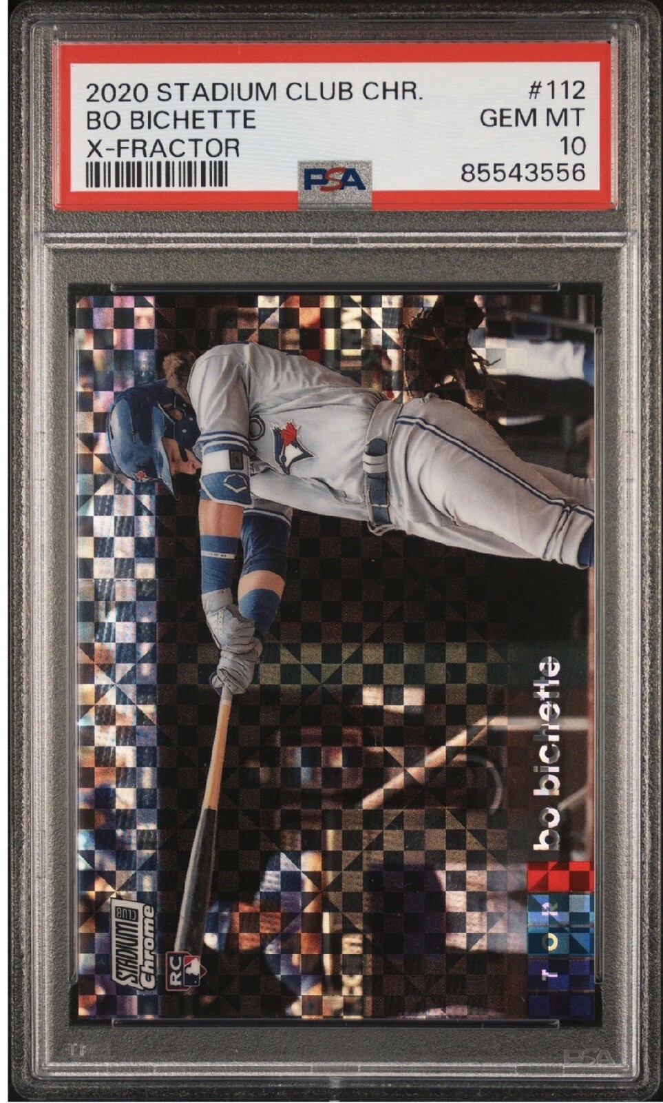 2020 Topps Stadium Club Chrome Bo Bichette Rookie RC X-Fractor PSA 10