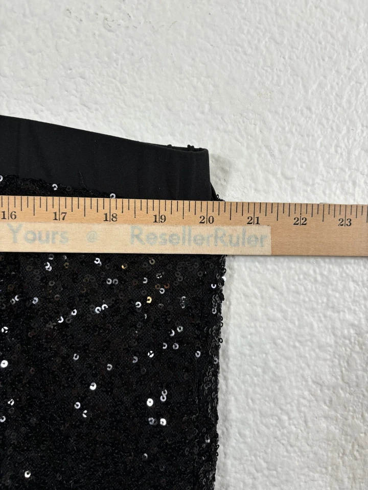 Pantalones Linea by Louis Dell'Olio para mujer Petite XLP suéter de lentejuelas negro Foto 2 de 4