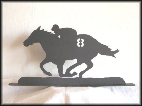 RACE HORSE RACING Western Metal Art Silhouettes!!
