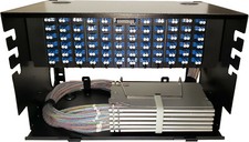 144 Fiber 6RU Rack Mount w/ 72 LC/UPC Duplex Adapters, Singlemode Pigtails Trays