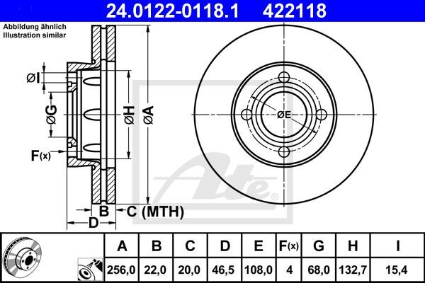 Disques de frein Audi 100 C2 et 90 B3 pour modèles berline 1.9 à 2.1