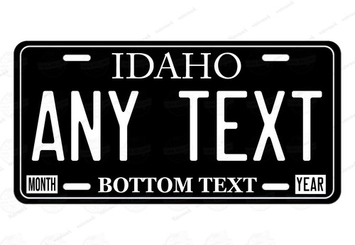 Blk/White Any Text Customized License Plate Metal Tag Auto Car Bike ATV Bicycle - Picture 30 of 44