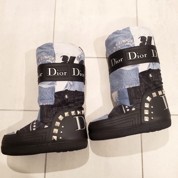 DIOR - Trompe L'oeil Snow Boots Size 35-37 | eBay