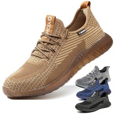 SUADEEX Mens Work Safety Shoe Steel Toe Light...