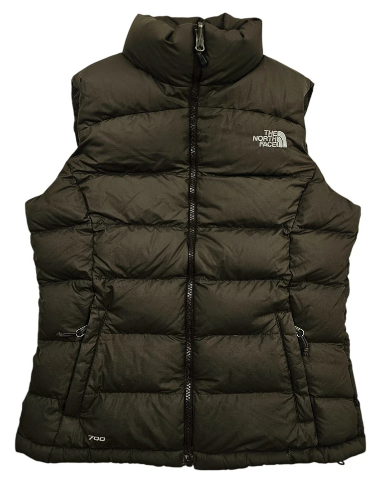 *QUENTE Jaqueta Feminina THE NORTH FACE 700 NUPTSE ESPORTE COLCHA ACOLCHOADA MARROM COLETE P - Imagem 2 de 4