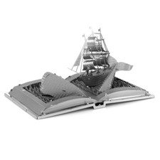 Rompecabezas de metal escultura libro Moby Dick fascinaciones tierra metal 3D