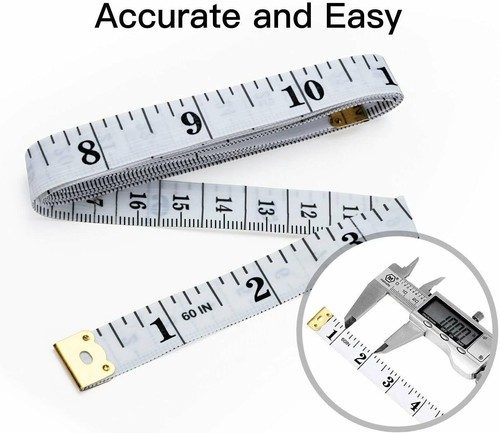 Body Measuring Tape Ruler Sewing Cloth Tailor Measure Soft Flat 60 inch 150 cm - Picture 4 of 6