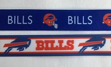 Buffalo Bills Grosgrain ribbon 3/8" 5/8" 7/8" football Helmet red blue