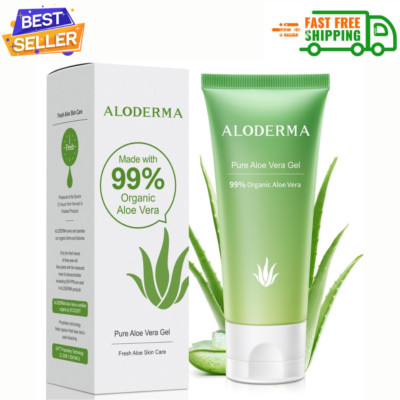 Aloderma 99% Organic Aloe Vera Gel Made within 12 Hours of Harvest, Refreshing..